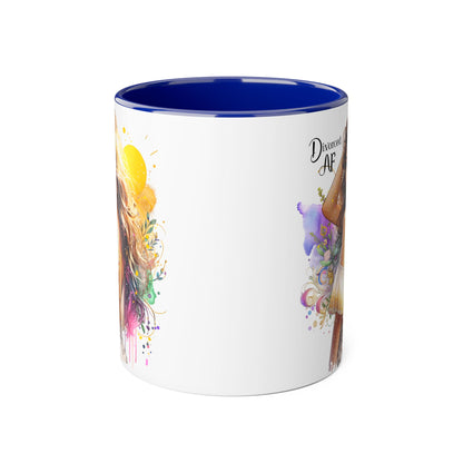 Dreamer Accent Mug, Inspirational Coffee Cup, Gift for Her, Fun Home Decor, Celebrate Your Dreams