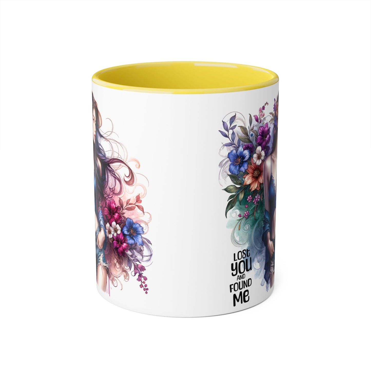 Floral Art Accent Mug - Lose You, Found Me | Unique Gift for Her, Coffee Lover, Tea Enthusiast, Birthday, Housewarming