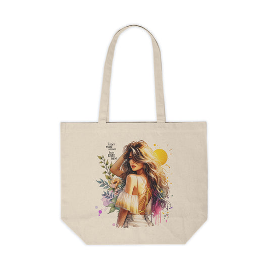 I Don`t Make Mistakes, I Just Date Them Canvas Shopping Tote with Floral Art, Eco-Friendly Bag, Stylish Tote, Everyday Use, Gift for Her