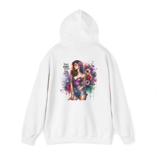 I Don`t Make Mistakes, I Just Date Them Colorful Floral Hooded Sweatshirt - Perfect for Casual Wear, Gifts, Spring Celebrations, Beach Days, and Cozy Evenings