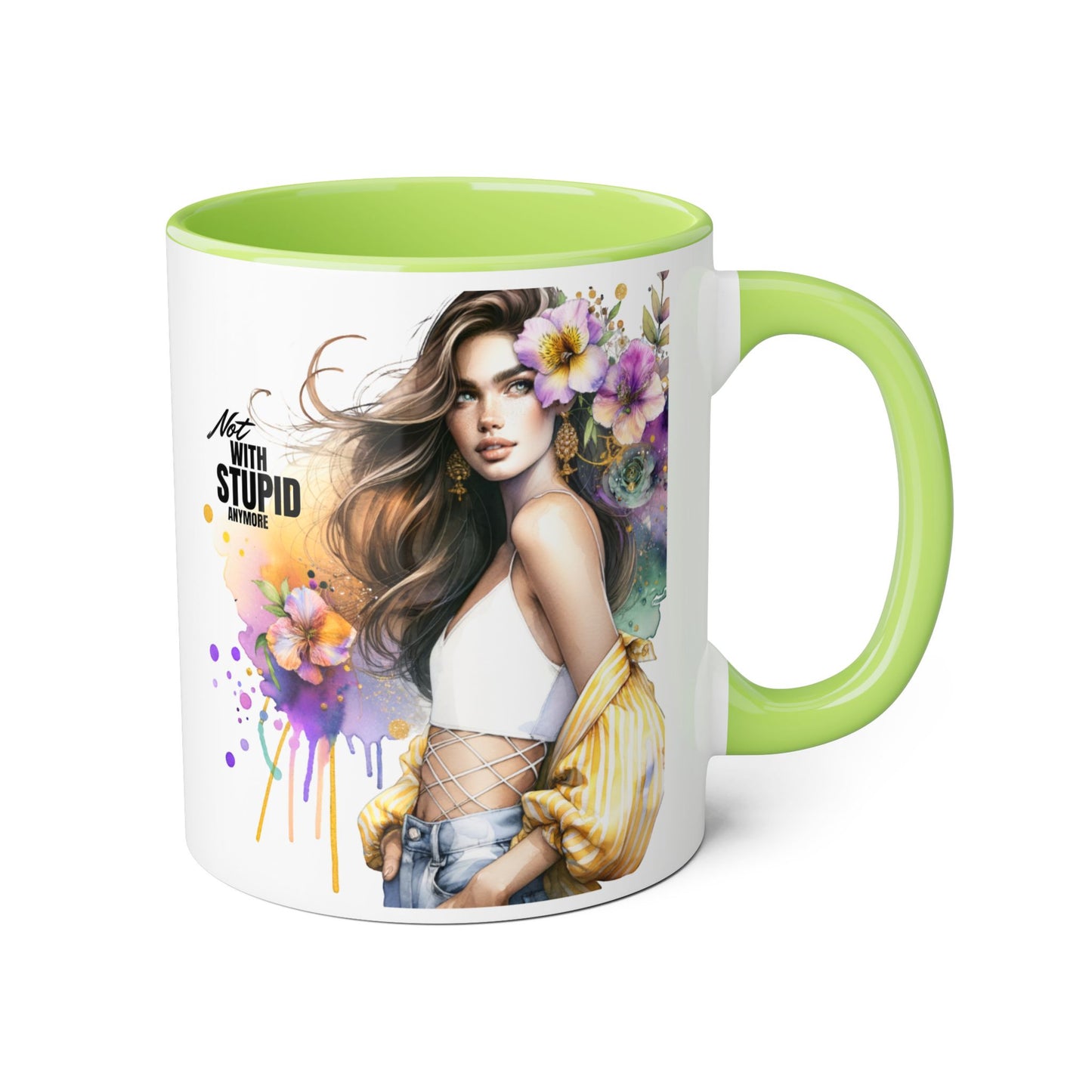 Mug - Not With Stupid Anymore Humoristic 11oz Accent Mug