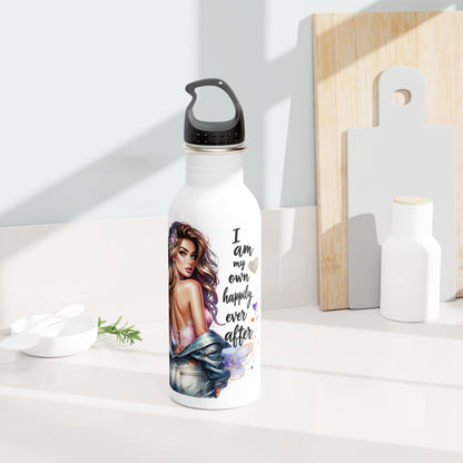 Colorful Inspirational Stainless Steel Water Bottle - "I Am My Own Happily Ever After "
