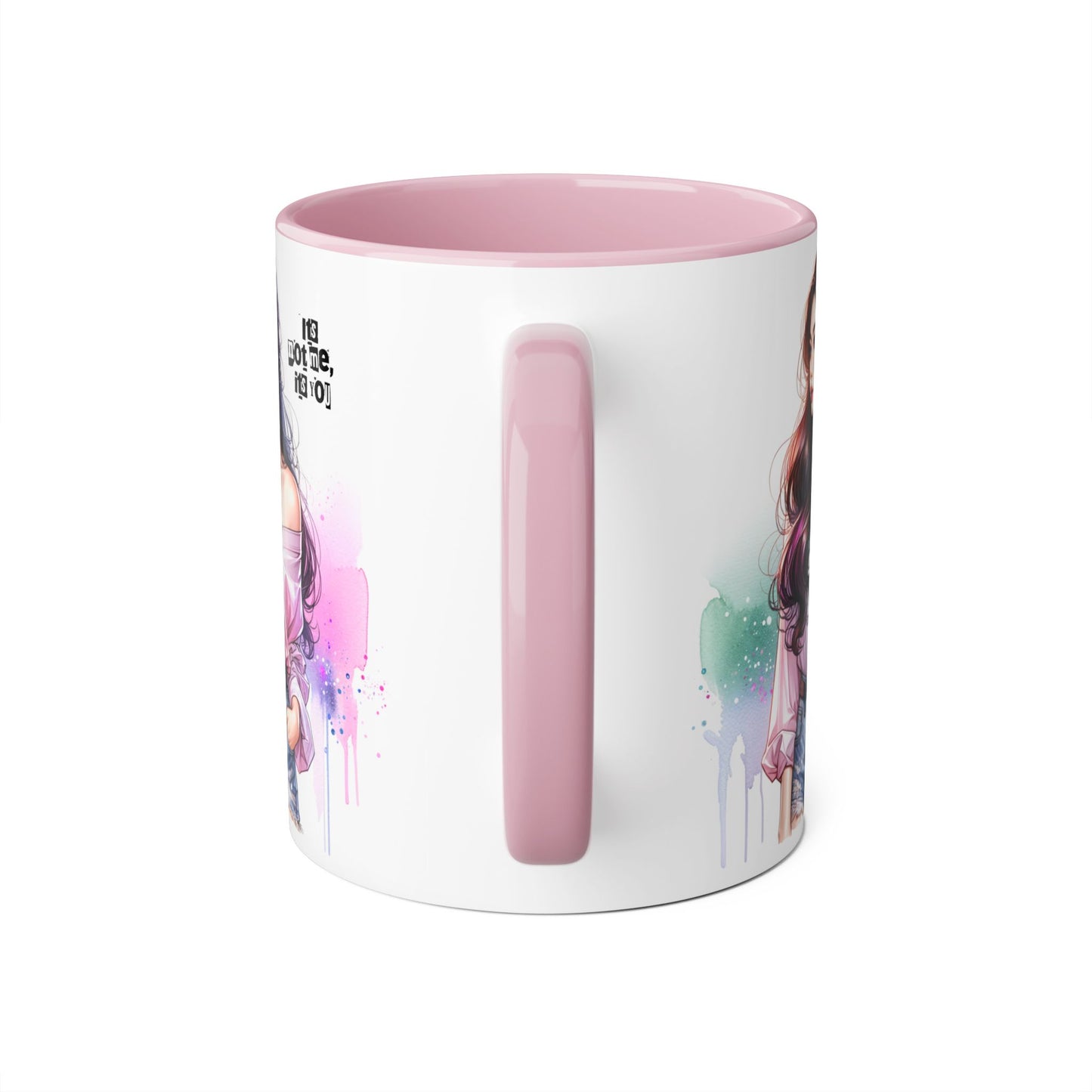 It's Not Me, It's You Humoristic Vibrant Accent Mug, Espresso Lover's Gift, Stunning Art Print Mug, Unique Coffee Cup, Colorful Tea Mug, Perfect for Birthdays, Cozy Vibes