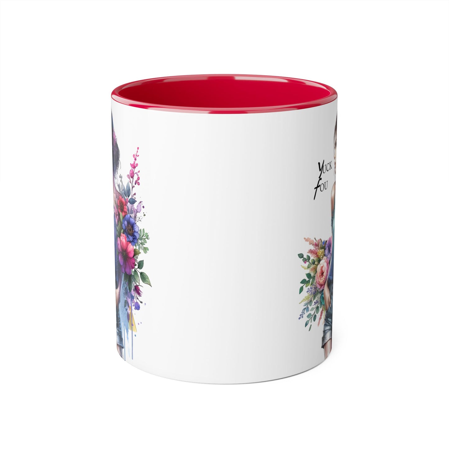 Yuck Fou Floral Art Accent Mug | Stylish Gift for Coffee Lovers, Housewarming, Birthdays, Creative Decor