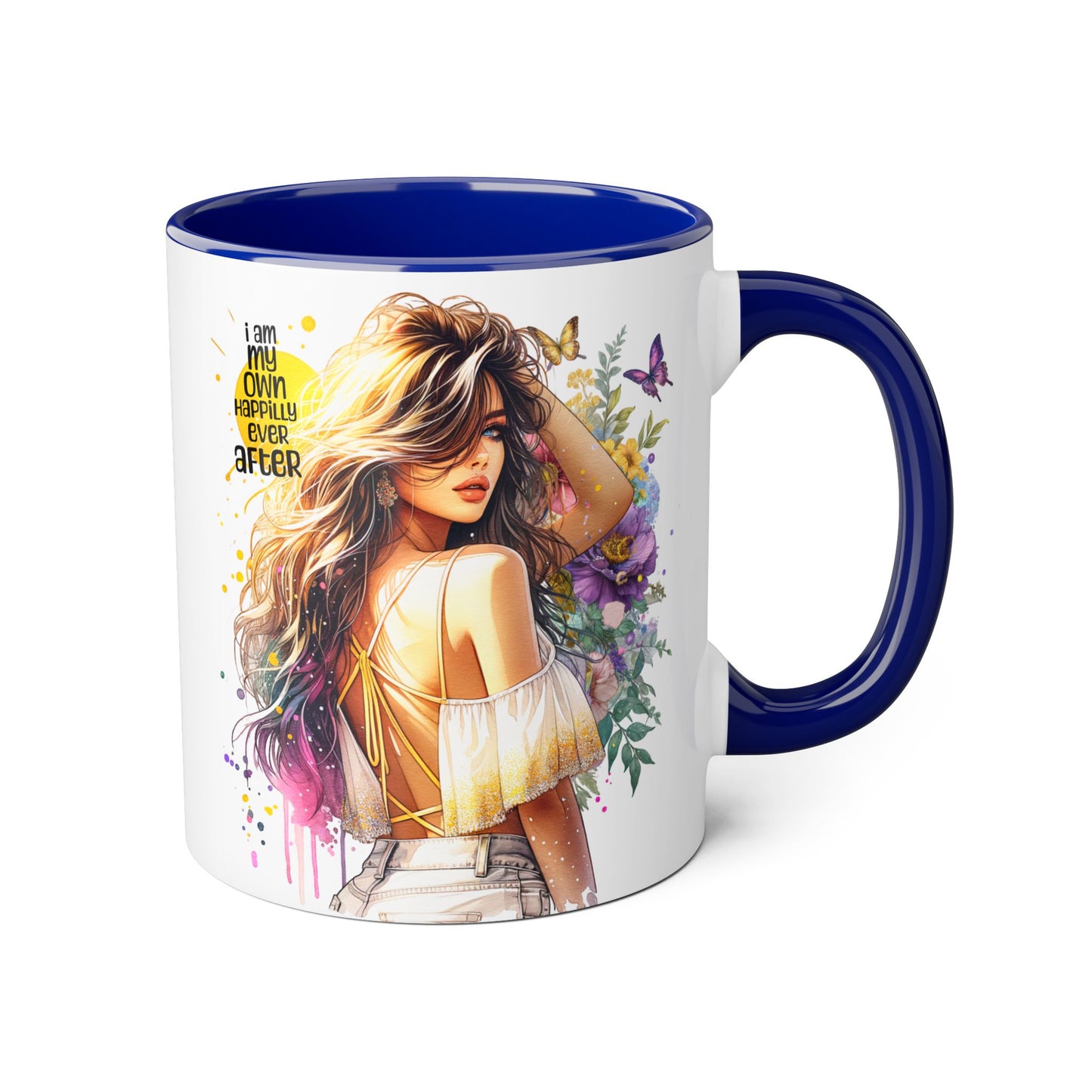 I Am My Own Happily Ever After Empowering Inspirational Accent Mug, Motivational Coffee Cup, Gift for Her, Self-Love Mug, Adulting Humor, Home Office Decor