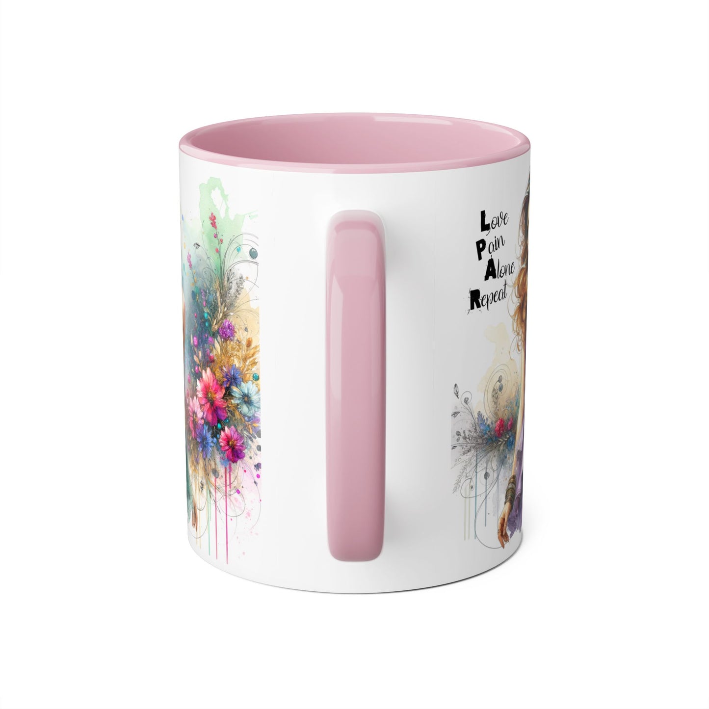 Whimsical Floral Accent Mugs, 11oz - Perfect for Coffee Lovers, Gift for Her, Home Decor, Birthday, Mother's Day