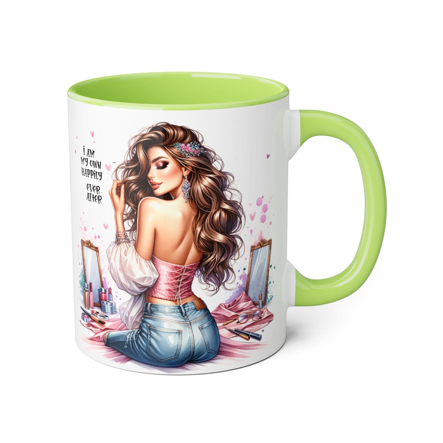I Am My Own Happily Ever After Empowered Beauty Accent Mug - 11oz Inspirational Coffee Cup for Self-Love and Confidence