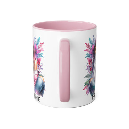 1-800-BOYS-LIE Accent Mug, Floral Coffee Cup, Funny Gift for Her, Unique Tea Mug, Cute Lover's Present