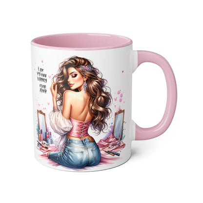 I Am My Own Happily Ever After Empowered Beauty Accent Mug - 11oz Inspirational Coffee Cup for Self-Love and Confidence