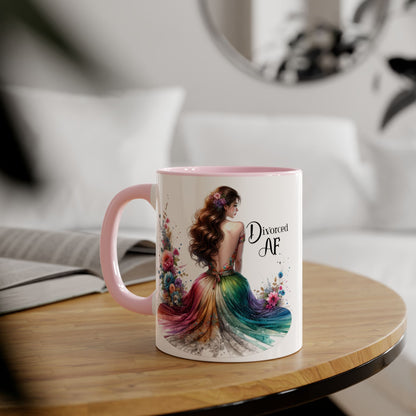 Divorce Celebration Mug, Colorful Accent Coffee Cup, Perfect Gift for Newly Divorced, Self-Care, Encouragement, Unique Coffee Lover Gift