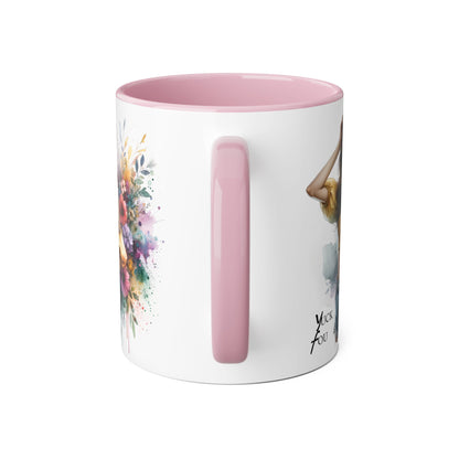 Yuck Fou Floral Accent Mug: Stylish Coffee Cup for Home, Gifts, Birthdays, Tea Lovers, Art Enthusiasts