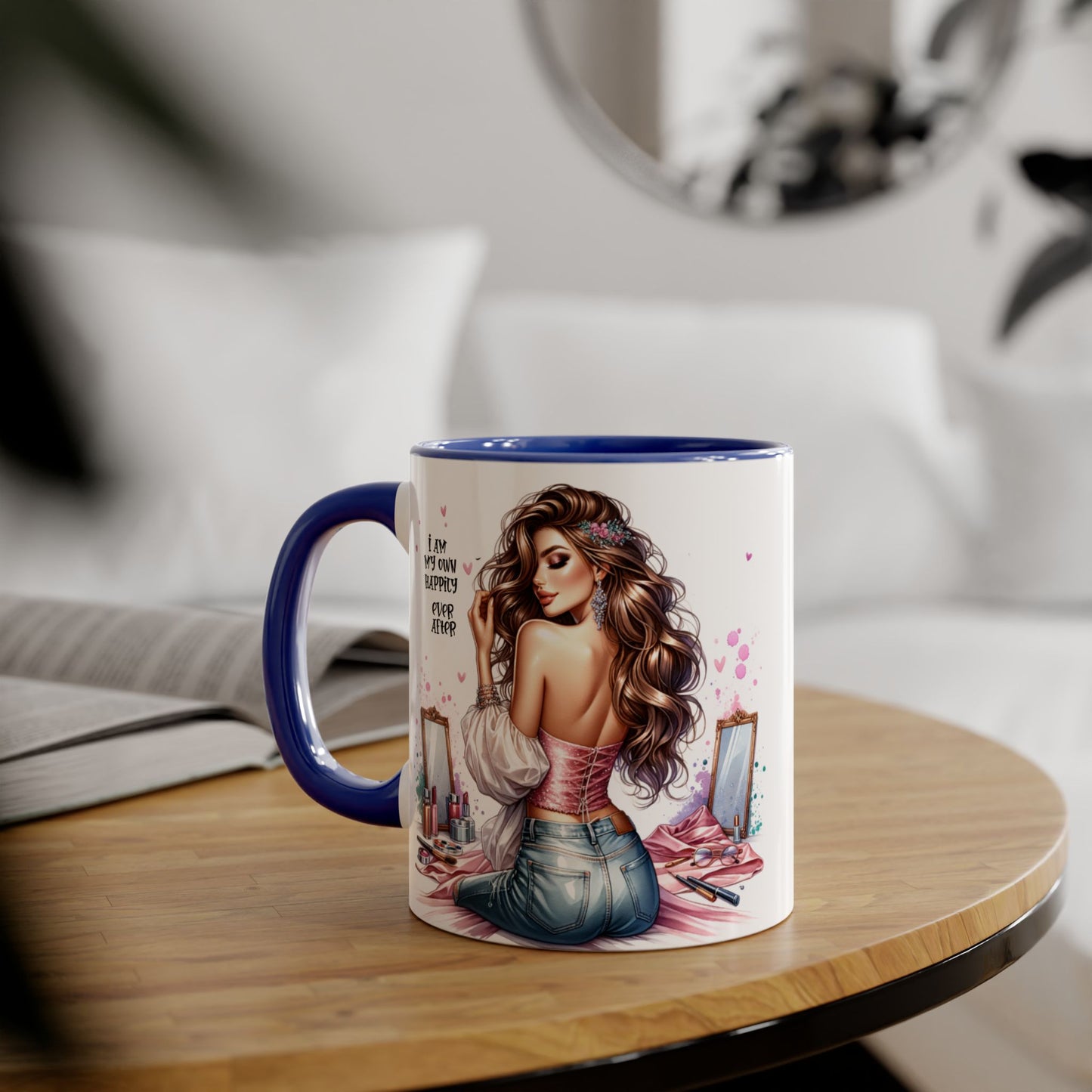 I Am My Own Happily Ever After Empowered Beauty Accent Mug - 11oz Inspirational Coffee Cup for Self-Love and Confidence