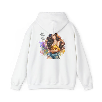 I Don`t  Make Mistakes, I Just Date Them Colorful Artistic Hooded Sweatshirt with Inspirational Quote, Cozy Unisex Pullover, Streetwear Fashion, Unique Gift Idea, Art Lover Apparel