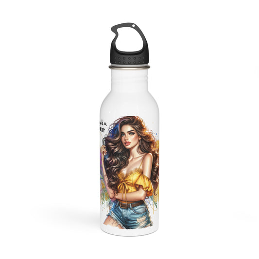Thank U, Next Stylish Stainless Steel Water Bottle with Inspirational Design, Eco-Friendly Water Bottle, Gift for Her, Workout Hydration, Travel Companion