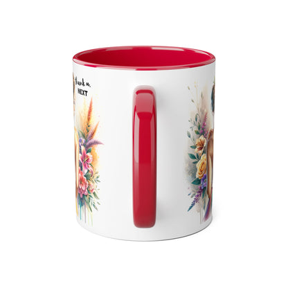 Thank U, Next Floral Artwork Accent Mug, Thank U Next Coffee Mug, Gift for Her, Floral Style Drinkware, Unique Home Decor