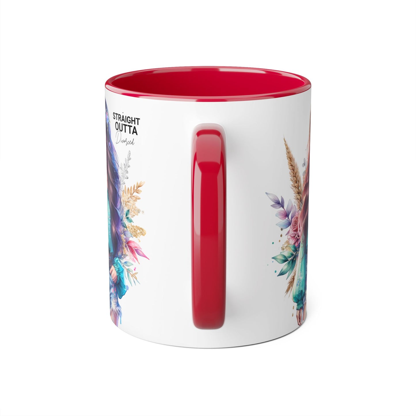Straight Outta Divorced Humoristic Vibrant Floral Accent Mug, Straight Outta Design, Gift for Coffee Lovers, Boho Home Decor, Ideal for Birthdays, Celebrations, Enjoy [...]