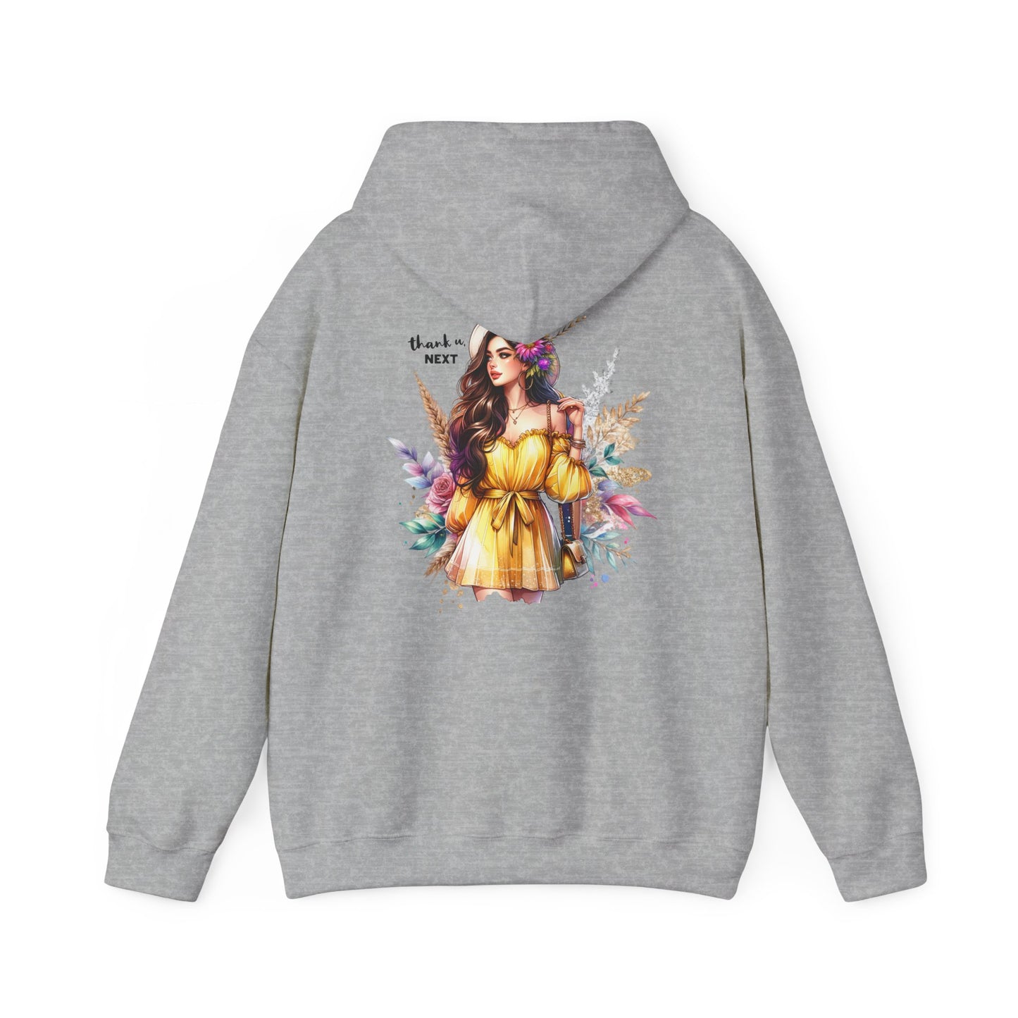 Thank U, Next Bohemian Chic Hoodie - Relaxed Fit Unisex Sweatshirt, Casual Style, Everyday Wear, Gift for Her, Art-Inspired Apparel