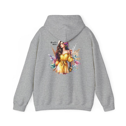 Thank U, Next Bohemian Chic Hoodie - Relaxed Fit Unisex Sweatshirt, Casual Style, Everyday Wear, Gift for Her, Art-Inspired Apparel
