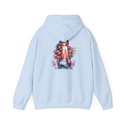 1-800-Boys-Lie Floral Art Hooded Sweatshirt, Cozy Unisex Hoodie, Everyday Wear, Gift for Her, Casual Style