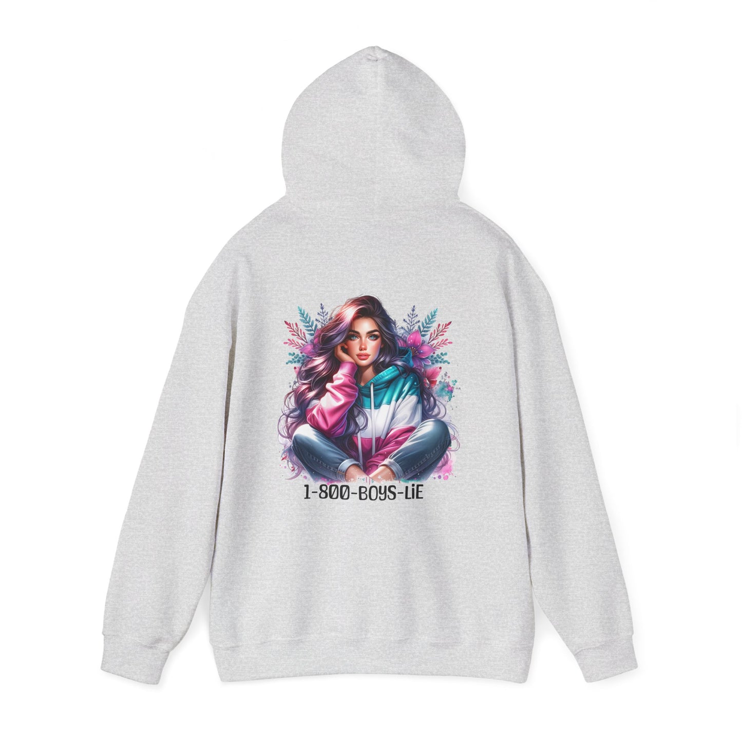 1-800-Boys-Lie Colorful Graphic Hoodie for Women, Cozy Unisex Sweatshirt, Trendy Streetwear, Perfect Gift for Any Occasion