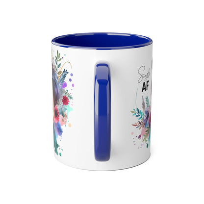 Single AF Floral Accent Mug - Perfect Gift for Singles, Coffee Lovers, Birthday, Self-Care, Galentine's Day