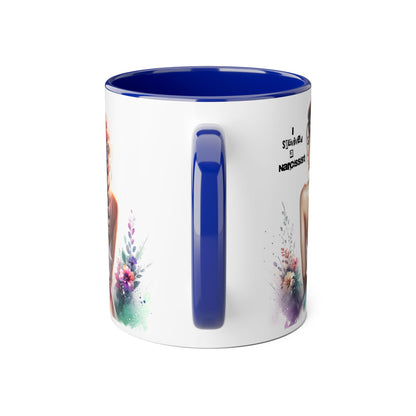 Colorful Narcissist Accent Mug - Artistic Coffee Cup for Self-Love & Empowerment, Gift for Her, Inspirational Drinkware