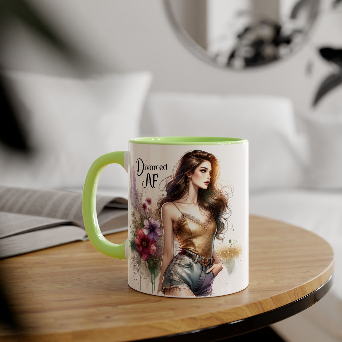 Divorced AF Ceramic Mug, Sassy Coffee Cup, Empowerment Gift, Self-Love Mug, Unique Mug for Women, Divorce Celebration