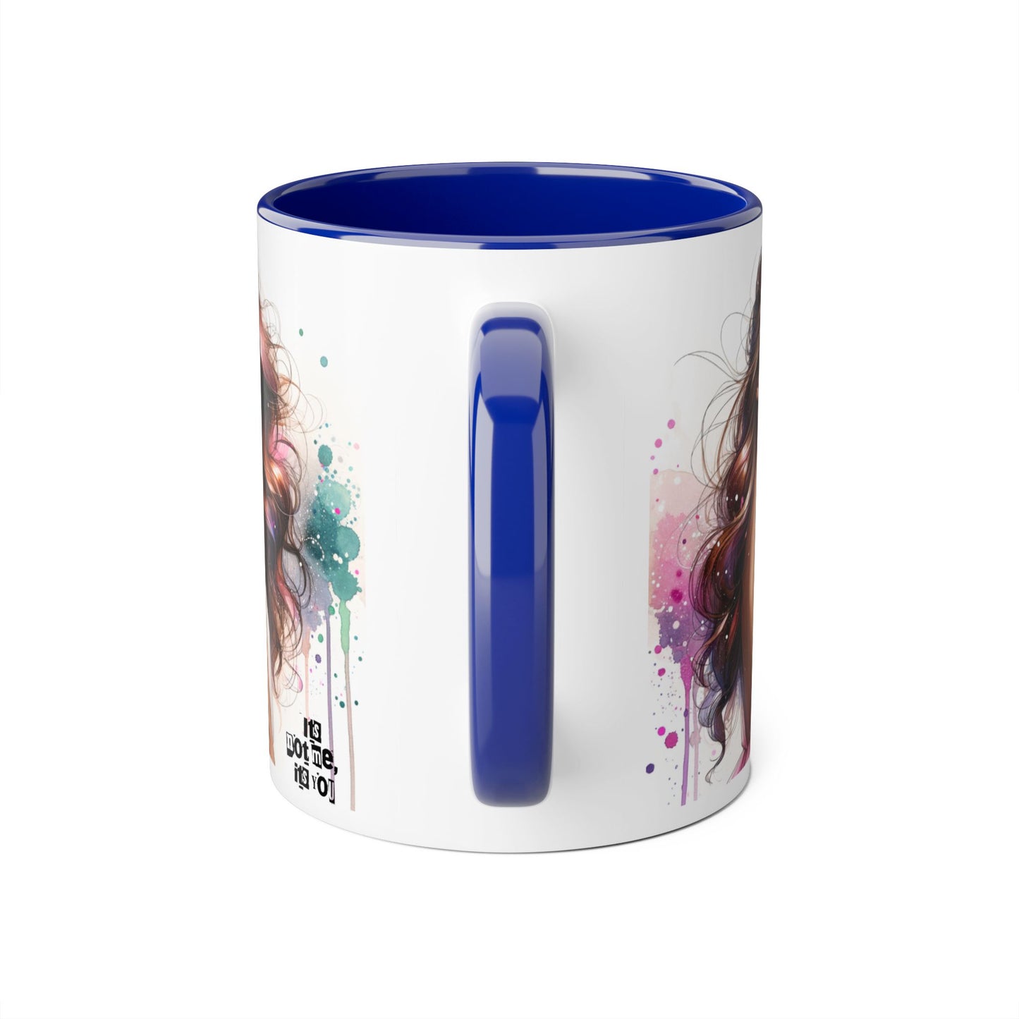 It's Not Me, It's You Humoristic Chic Abstract Accent Mug, Vibrant Coffee Cup, Trendy Gift for Her, Colorful Art Mug, Fashionista Drinkware
