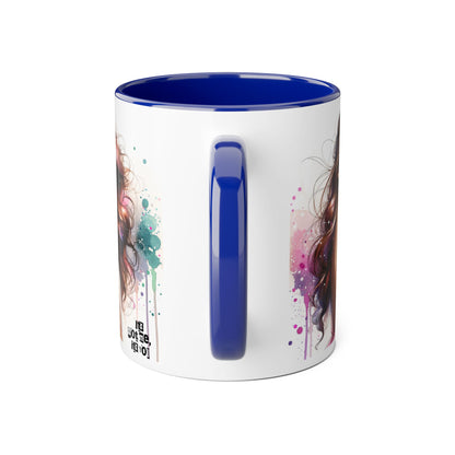 It's Not Me, It's You Humoristic Chic Abstract Accent Mug, Vibrant Coffee Cup, Trendy Gift for Her, Colorful Art Mug, Fashionista Drinkware