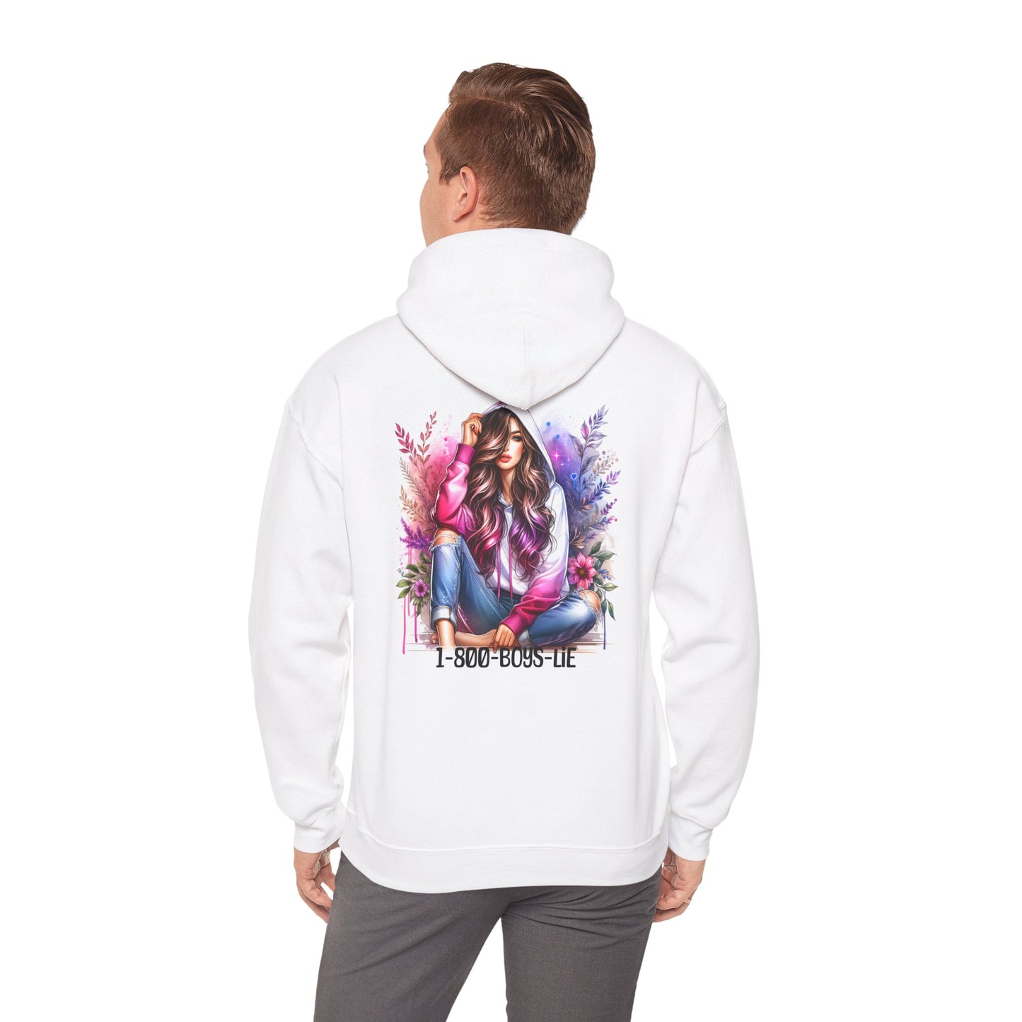 1-800-Boys-Lie Boss Babe Graphic Hoodie - Trendy Streetwear, Gift for Her, Fashionable Sweatshirt, Cozy Layering Piece, Birthday Present