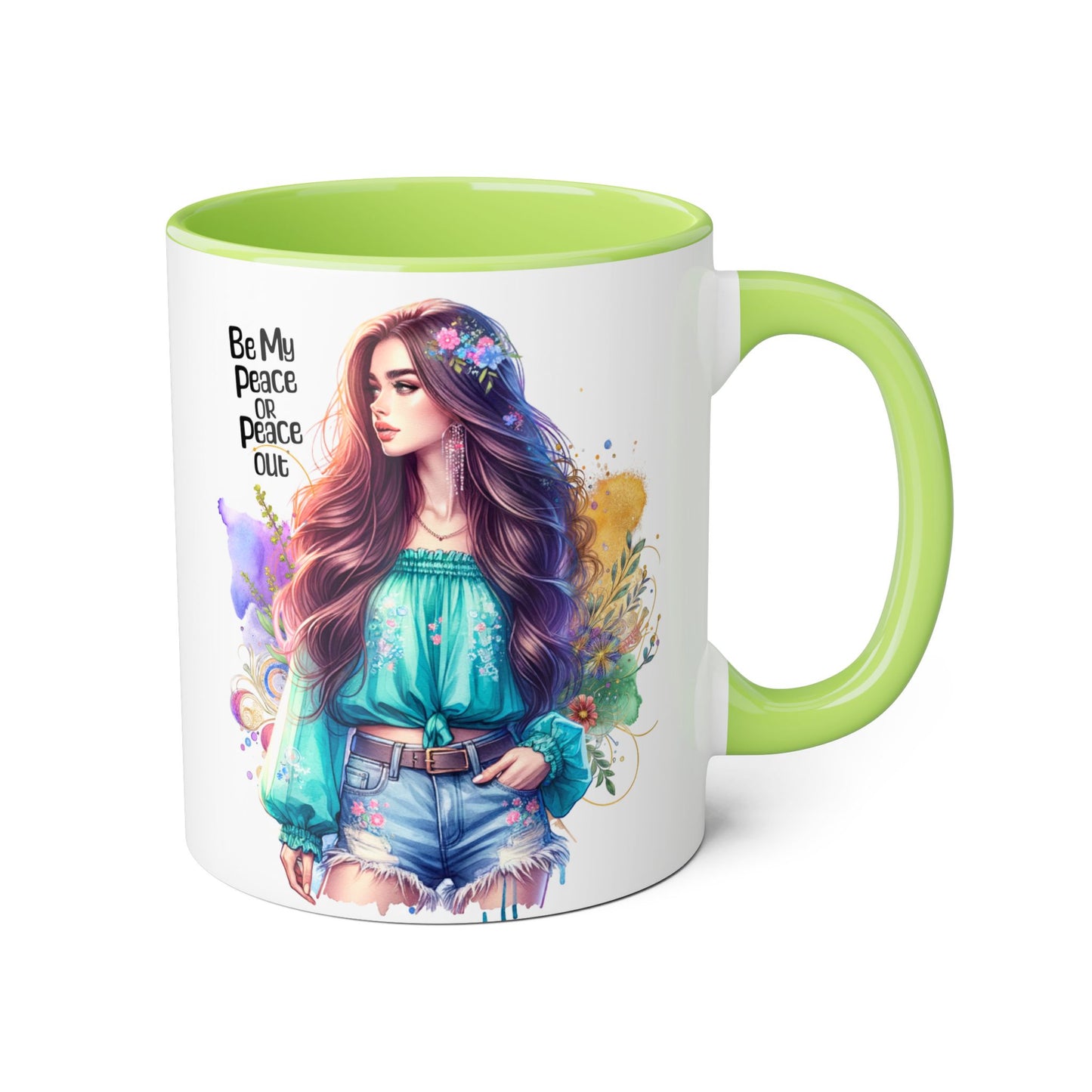 Mug - Be My Peace or Peace Out Accent Mug, 11oz