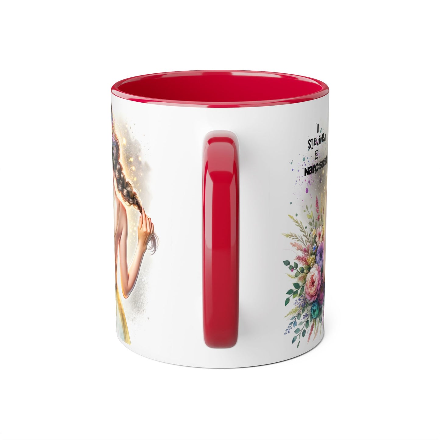 Floral Inspirational Mug, Gift for Friends, Self-Love Motivational Coffee Cup, Women's Empowerment, Birthday Present