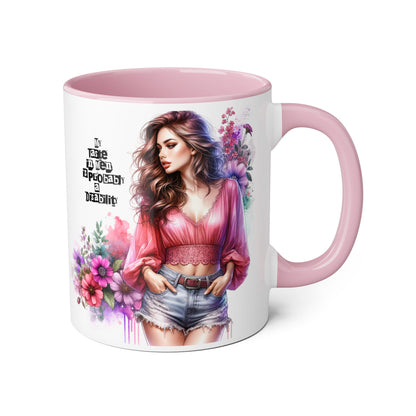 Funny Accent Mug - My Taste in Men is Probably a Disability Humor 11oz Cup