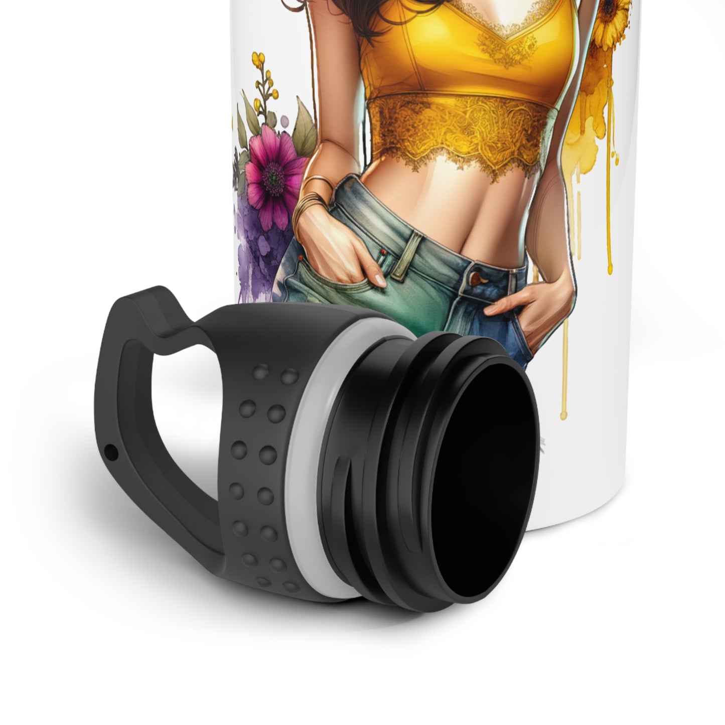 I Am My Own Happily Ever After Stylish Stainless Steel Water Bottle - Inspirational Fitness Water Bottle, Reusable Travel Flask, Eco-Friendly Gift, Floral Design, [...]