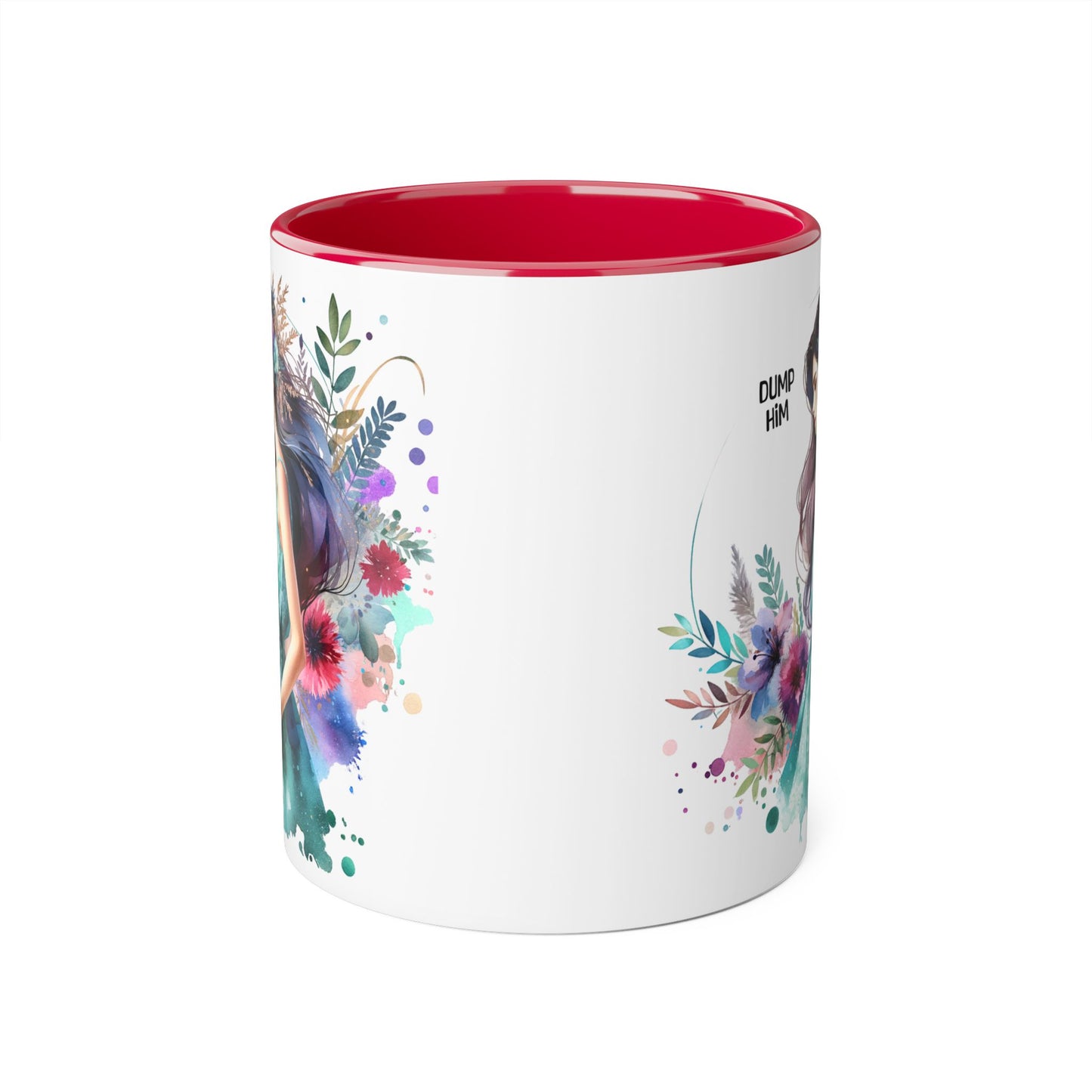 Whimsical Motivational Accent Mug, Inspirational Gift Mug, Cute Coffee Cup, Flower Art Drinkware, Unique Present for Friends