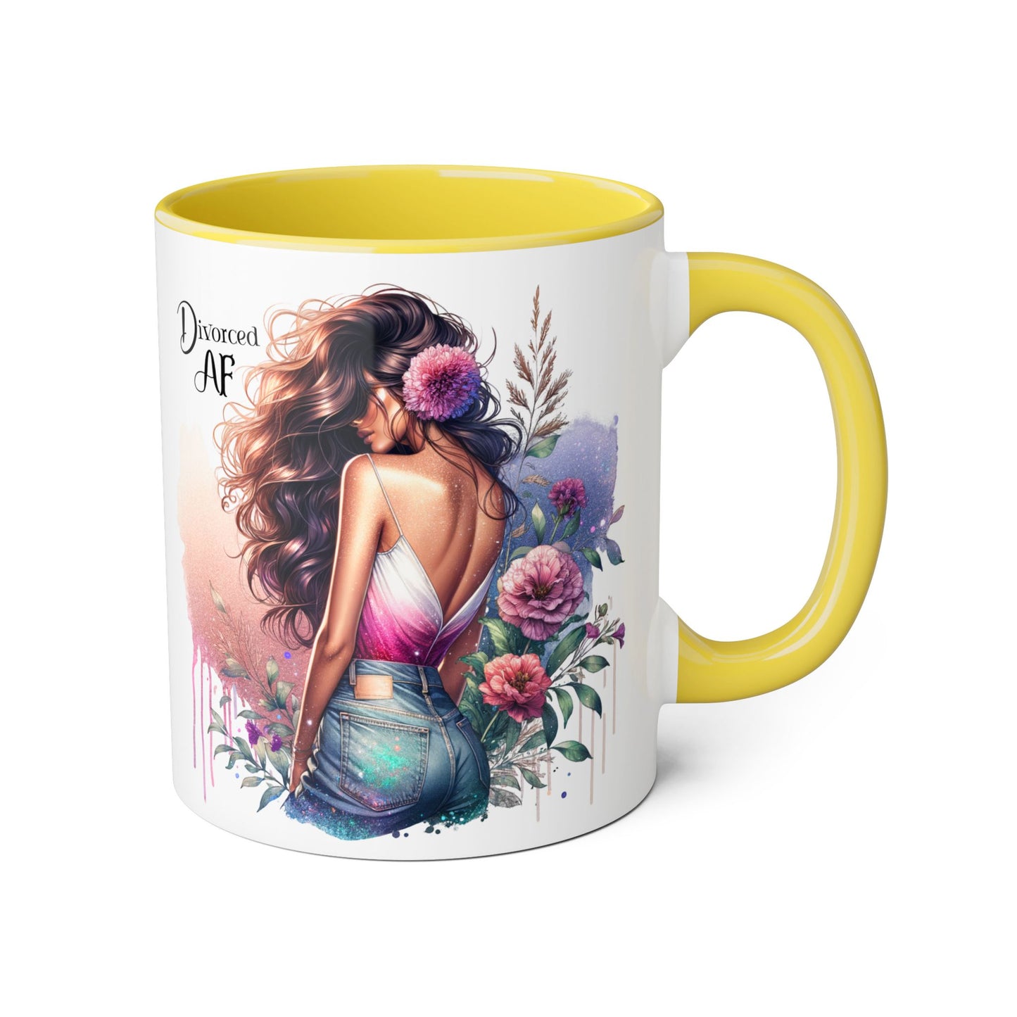 Divorced AF Accent Mug - Empowering Coffee Cup, Funny Gift for Divorcees, Humorous Drinkware, Self-Love Reminder, Unique Wedding Gift [...]