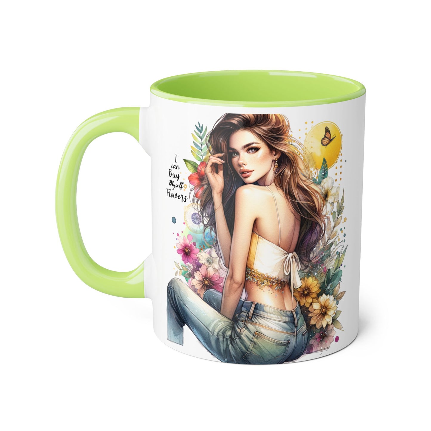 I Can Buy Myself Flowers Floral Beauty Accent Mug - Perfect Gift for Coffee Lovers, Tea Enthusiasts, Floral Decor, Mother's Day, Birthday Present