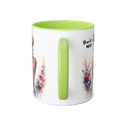 Thank U, Next Boho Floral Accent Mug