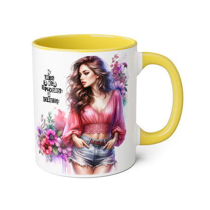 Funny Accent Mug - My Taste in Men is Probably a Disability Humor 11oz Cup