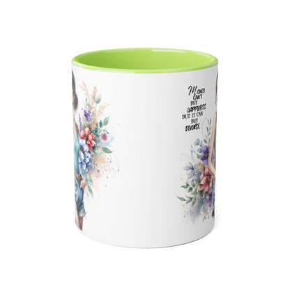 Money Can't Buy Happiness But It Can Buy Divorce Humoristic Inspirational Accent Mugs, Motivational Gift for Women, Floral Coffee Cup, Mother's Day Mug, Women Empowerment Drinkware