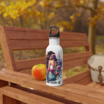 1-800-Boys-Lie Stylish Stainless Steel Water Bottle with Floral Design - Perfect for Hydration, Gifts, Eco-Friendly, and Everyday Use