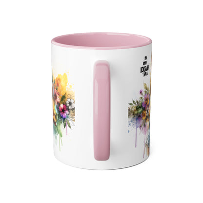 Colorful IDGAF Era Accent Mugs, Unique Coffee Cup for Bold Souls, Gifts for Women, Floral Design Mugs, Fun Cafe Mugs