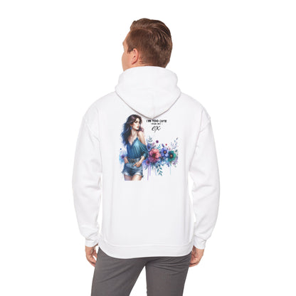I'm Too Cute For My Ex Floral Art Hoodie, Unisex Heavy Blend Sweatshirt, Creative Gift for Artists, Cozy Casual Wear, Spring Fashion Apparel, Unique Birthday [...]