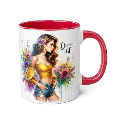 Divorce Celebration Mug | Unique Gift for Divorced Women | Affirmation Coffee Cup | Floral Design | Self-Love Reminder | Funny Divorce Gift