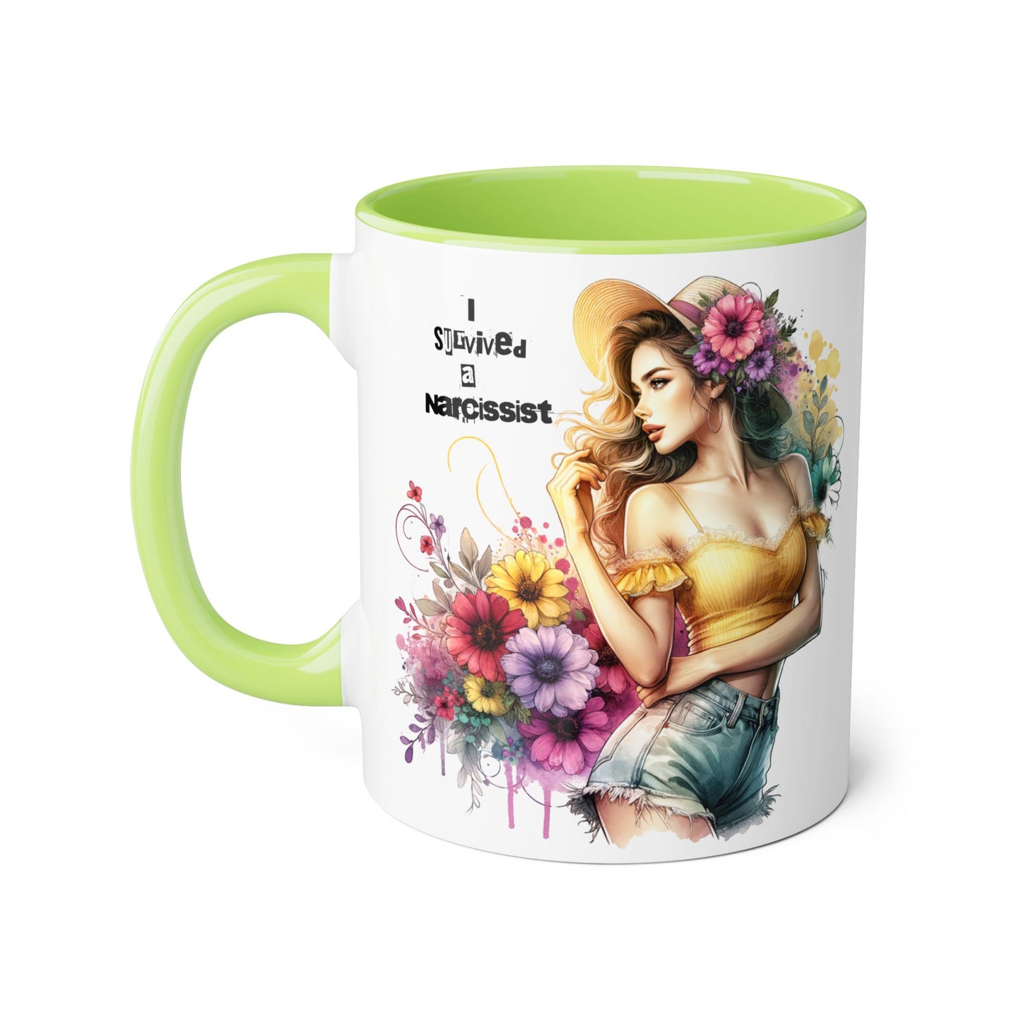 I Survived a Narcissist Floral Accent Mug, Coffee Cup Gift, Self-Care, Empowerment, Inspirational Tea Mug, Narcissist Survivor, Floral [...]