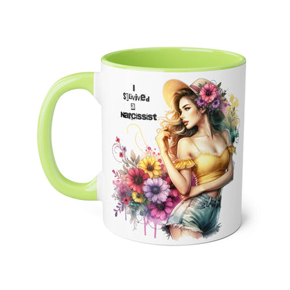 I Survived a Narcissist Floral Accent Mug, Coffee Cup Gift, Self-Care, Empowerment, Inspirational Tea Mug, Narcissist Survivor, Floral [...]