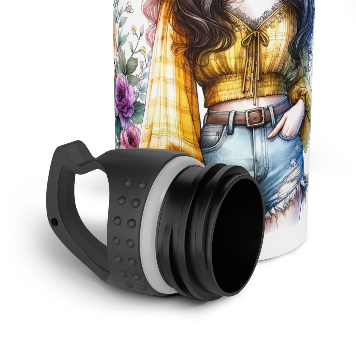 Thank U, Next Floral Motivational Water Bottle, Inspirational Gift for Her, Eco-Friendly Hydro Flask, Unique Art Design, Perfect for Fitness or [...]