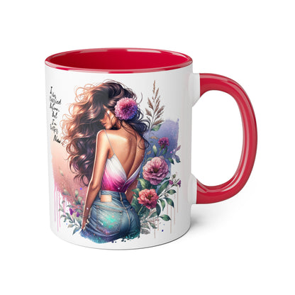 I Was Married Before But I'm Better Now Artistic Accent Mug, Inspirational Coffee Cup, Floral Design Gift, Empowering Mug for Women, Thoughtful Home Decor, Unique Tea Cup