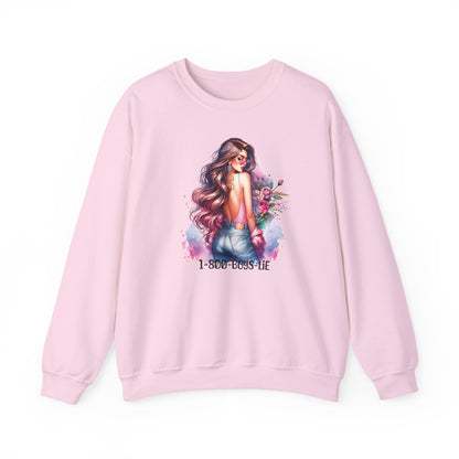 1-800-Boys-Lie Stylish Floral Graphic Sweatshirt, Cozy Crewneck Sweatshirt for Women, Gift for Her, Casual Fashion Top, Spring Wardrobe Essential