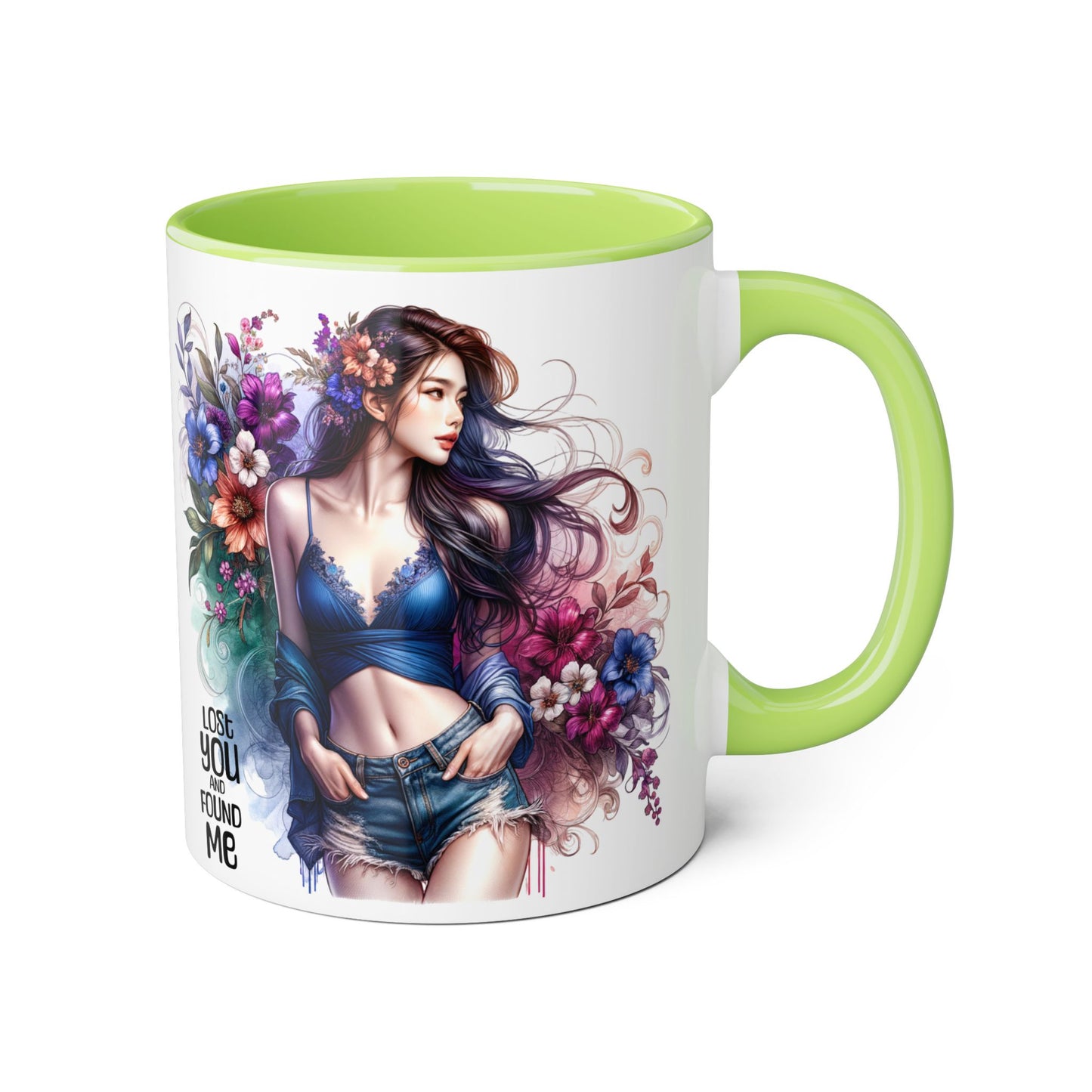 Floral Art Accent Mug - Lose You, Found Me | Unique Gift for Her, Coffee Lover, Tea Enthusiast, Birthday, Housewarming